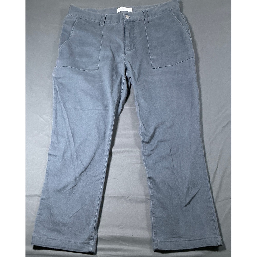 FF.LA Los Angeles Womens Straight Leg Utility Patch Pocket Pants Gray Size 33.30
